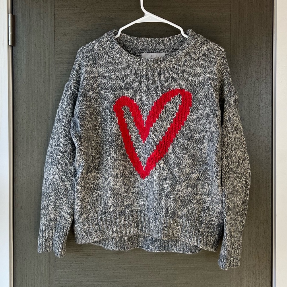 LOFT Heart Knit Sweater